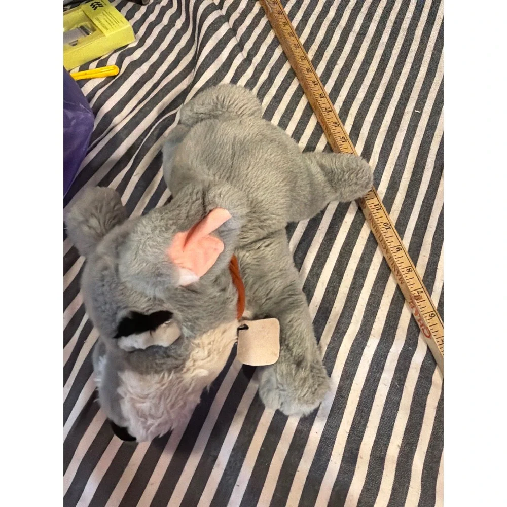 Disney Lady and the Tramp Tramp Plush Stuffed Animal Grey Dog Vintage 15 inch